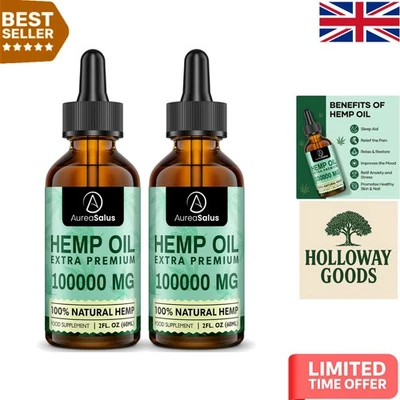 GMO-Free  Natural Oil 100,000mg – Versatile Health Solution, 60 ml x 2 - Image 1 of 4