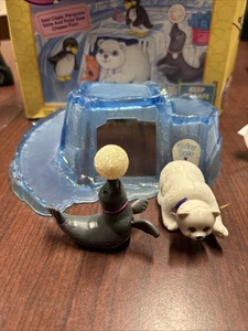 Juego de juguete parcial Kenner Littlest Pet Shop Zoo Polar Mascotas 1993 vintage oso sello - Imagen 1 de 3
