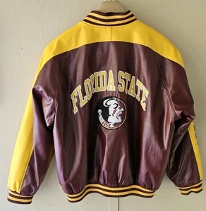 Steve & Barry FSU Florida State Seminoles Lederjacke Vintage Herren Große L - Bild 1 von 19