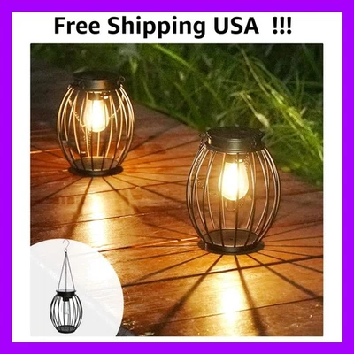 Hanging Solar Lanterns Outdoor Waterproof, Solar Powered Ultra-Bright Lights ... - Image 1 of 4