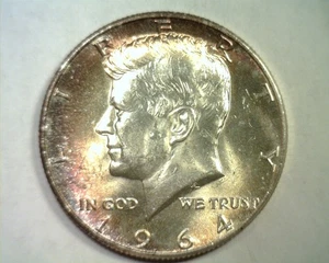 Kennedy 1964 medio dólar elección sin circular súper atractivo tonificación/color - Imagen 1 de 2