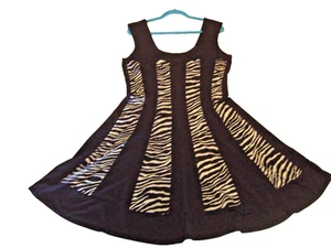 Connected Black White Multi Gored Black White Dress Size 16 Polyester/Spandex - Picture 1 of 3