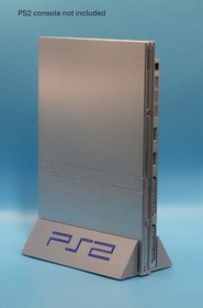 PlayStation 2 Slim vertical stand Silver 3D Printed