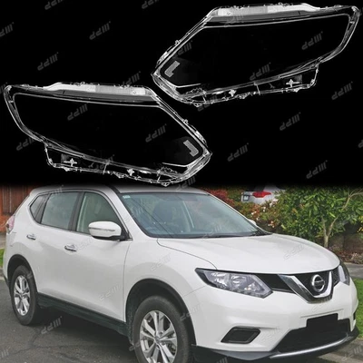 1 Pair Headlight Lamp Lens Cover Fit For Nissan X-Trail T32 2014-2016 Xtrail - image 1 of 4