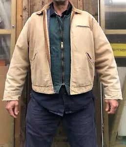 80’s/90’s Hecho en EE. UU. L Carhartt J01 BRN Detroit Pato Chaqueta Manta Forrada Vintage - Imagen 1 de 22