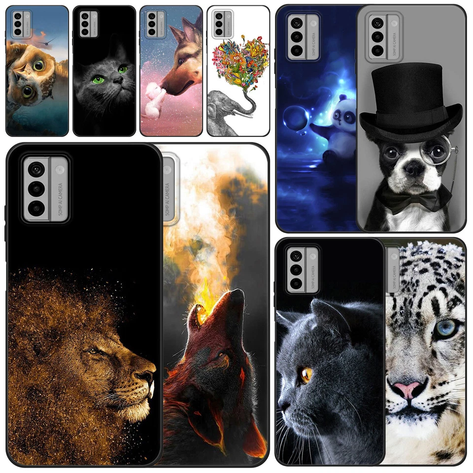 Preciosa funda de teléfono TPU suave con estampado de animales para Nokia G310 G400 C210 C110 HMD Foto 1 de 4