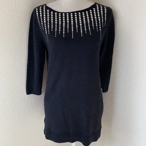 Style & Co Damengröße Small neu mit Etikett Strickpullover schwarz silber Nieten Pull-On - Bild 1 von 8