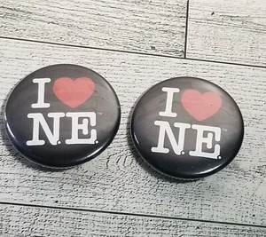 I Love NE (Minnesota nord-orientale) Spilla cuore bottone pinback vintage - Foto 1 di 3