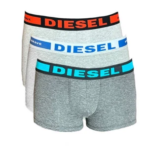Diesel Herren Boxershorts 3er Pack - Cotton Stretch Trunks mit Logo Bund - A - Bild 1 von 26