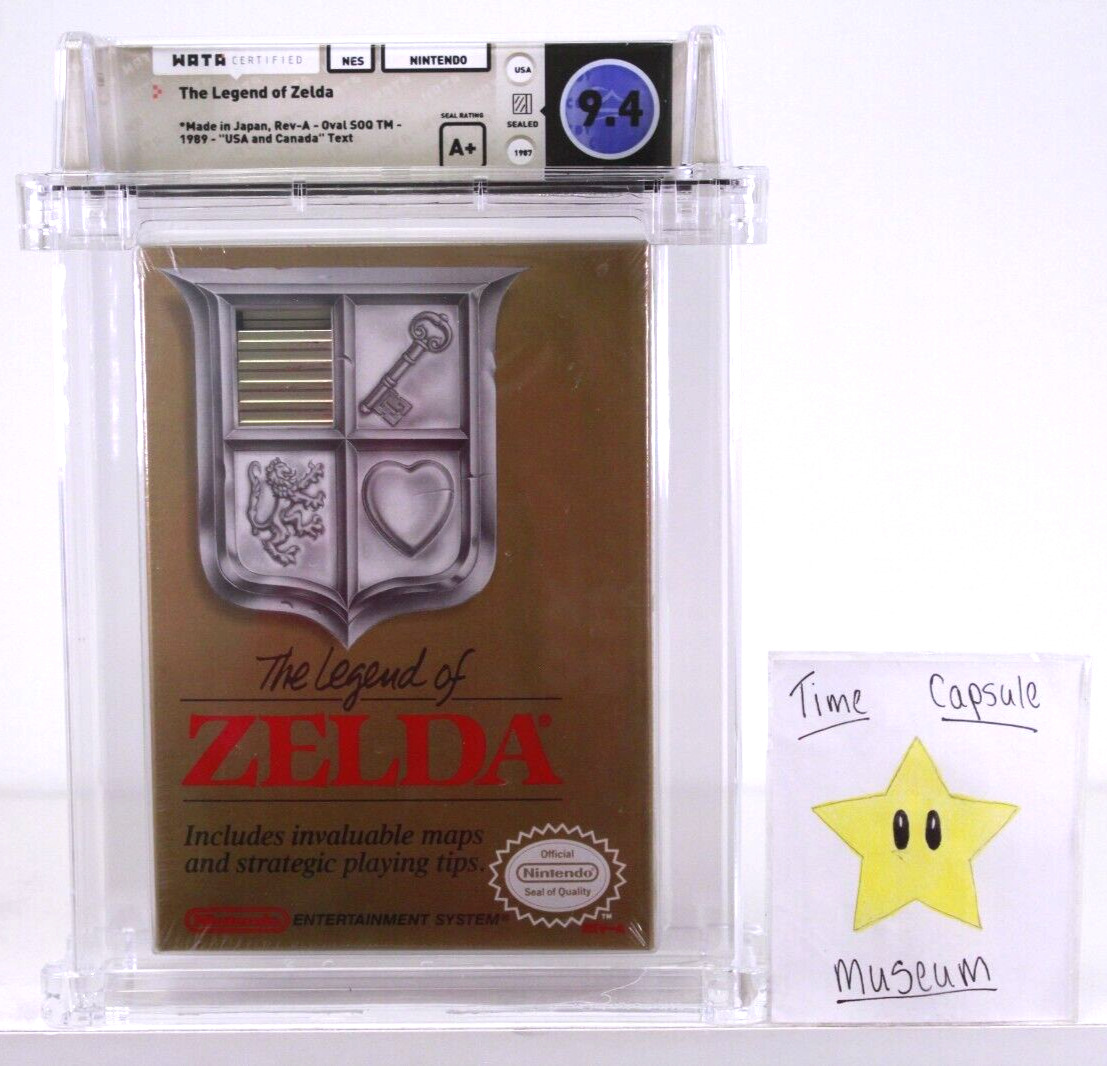 LEGEND OF ZELDA 1 NES 5 SCREW 1ST PRINT CART, MAP & BOOKLET