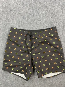 Stussy Swim Trunks Mens 36 Black One Love Rainbow All Over Print Board Shorts - Picture 1 of 9
