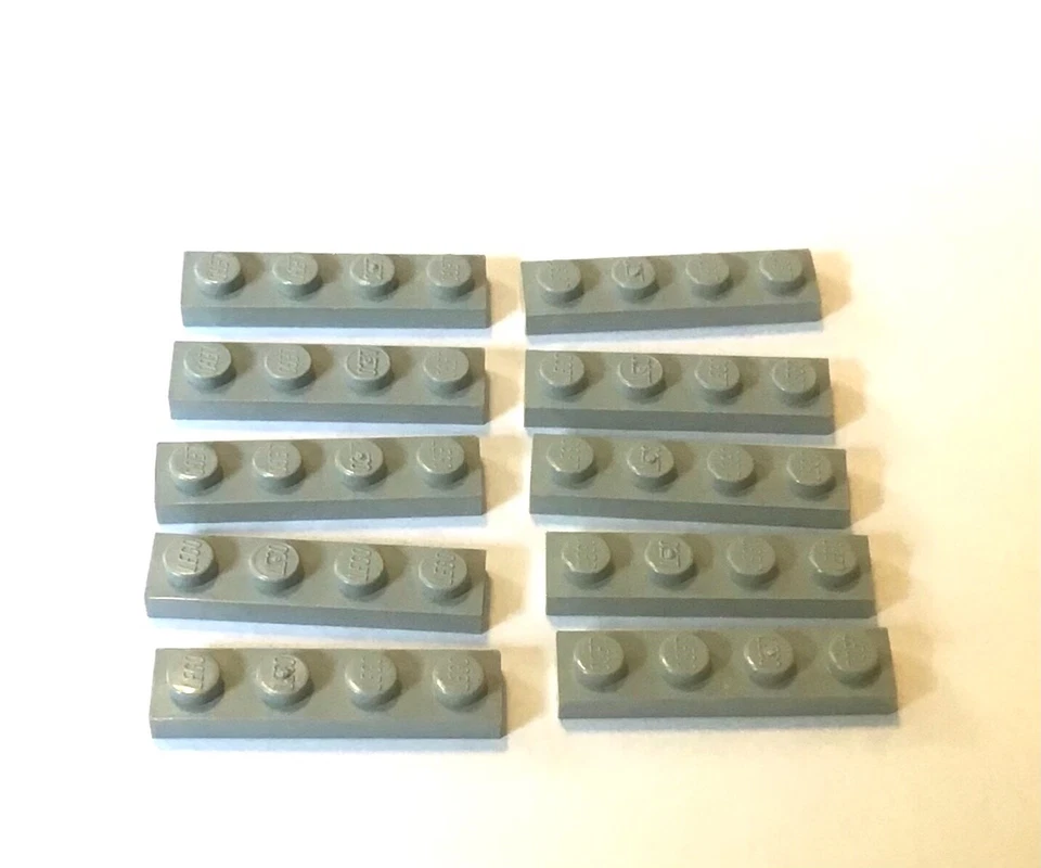 LEGO Classic Light Gray 1x4 Plate, Lot of 10 *New* MS - Image 1 of 1