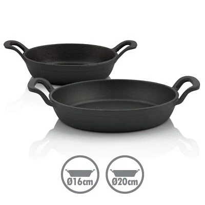 BBQ-Toro Grillpfanne Servierpfanne Servierpfännchen | Gusseisen Grillpfännchen