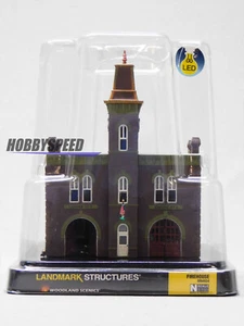 WOODLAND SCENICS BR4934 N SCALE FIREHOUSE BUILDING station firemen WDS4934 NEW - Picture 1 of 6