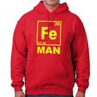 Fe Iron Super Hero Comic Book Nerd Geek Gift Mens Long Sleeve Hoodie Sweatshirt