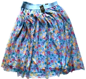 Her Universe Disney Alice In Wonderland Garden Flowers Mesh Skirt XS,SM,XL, 3 - Picture 1 of 5