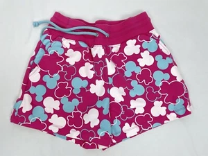 Walt Disney World SMALL Pink Mickey Head Shorts Drawstring Cotton Blend - Picture 1 of 4