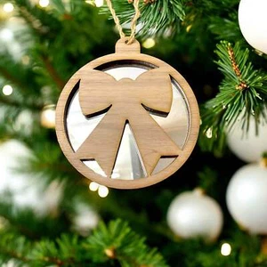 Adorno Navideño De Madera Y Espejo - Imagen 1 de 7