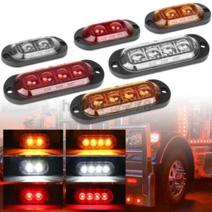 Side Marker Lights 2" LED Truck Trailer Van Oval Clearance Light Lamp Waterproof - Picture 1 of 21