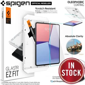For Apple iPad Pro 11 13 2024 M4 Screen Protector SPIGEN EZ Fit Tempered Glass - Picture 1 of 24