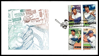 2006 Baseball Sluggers Stamp Block FDC World Series SK Cachet - Image 1 of 2