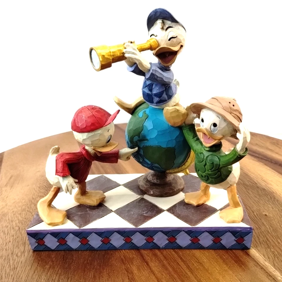 Jim Shore Disney Traditions Navigating Nephews 6001286 Huey Dewey Louie RARE! - Image 1 of 4