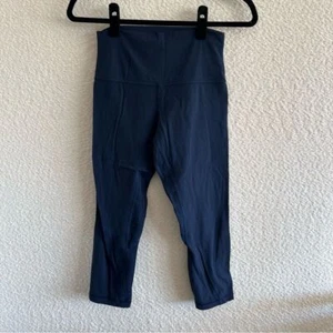 Lululemon Align High-Rise Pant Leggings Crop Navy Blue Size 6 - Picture 1 of 7