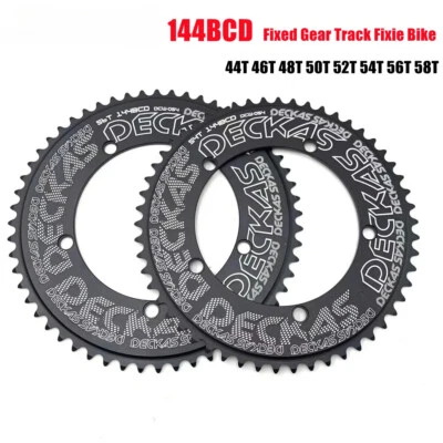 Anillo de cadena redondo para bicicleta de pista de engranaje fijo 144BCD 44T-58T diente 144 Bcd rueda dentada Foto 1 de 4