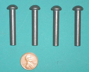 FOUR Door Hinge Pins - Wood Stove & Fireplace Insert, 1/4" x 1 1/2", solid steel - Picture 1 of 1