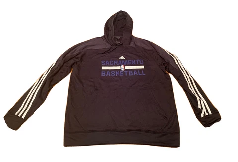 Sacramento Kings Adidas NBA Basketball Hoodie Sweatshirt XL Black Purple Cover