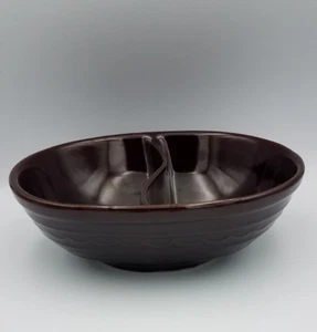 Cuenco para servir dividido vintage de gres a prueba de horno Margarita Dot MARCREST - Imagen 1 de 6