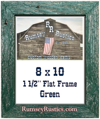 8x10" white washed barnwood rustic primitive barn picture frame distressed wood - Image 1 of 4
