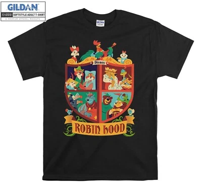 Disney Robin Hood Characters Group Shot Ret Hoodie Tshirt Men Women Unisex AC167 - Image 1 of 4