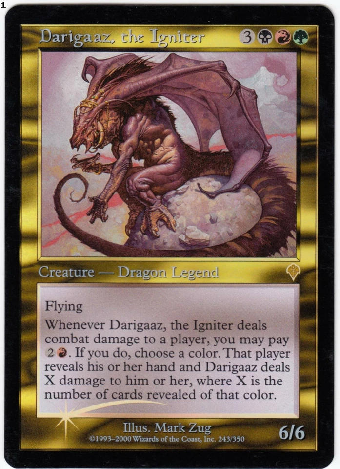 Darigaaz, the Igniter - Invasion Light Play Foil Magic mtg LP - 1 - Image 1 of 2