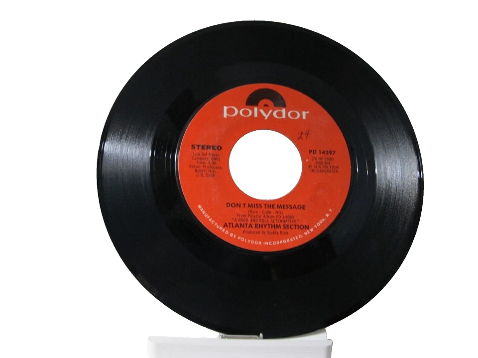 45 RECORD - ATLANTA RHYTHM SECTION - DON'T MISS THE MESSAGE - Image 1 of 1