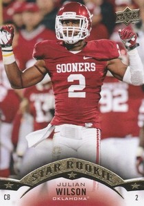 2015 UPPER DECK FOOTBALL JULIAN WILSON CB OKLAHOMA (RAVENS) STAR ROOKIE #133