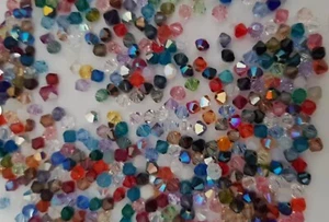250pcs Mix 4mm Swarovski Genuine Crystal bicone beads #5301 in Assorted Color - Picture 1 of 1
