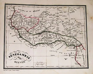 1840:SENEGAMBIA und GUINEA-SENEGAL_Universalatlas.Geografico_Felice.POTEL.. - Bild 1 von 1