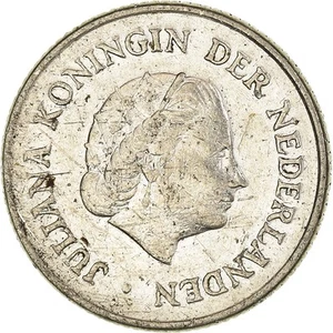 [#938216] Münze, Niederlande, 25 Cents, 1963 - Afbeelding 1 van 2