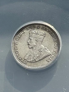 Hong Kong 1932 5 silver Cents  ANACS certified AU58 - Picture 1 of 5