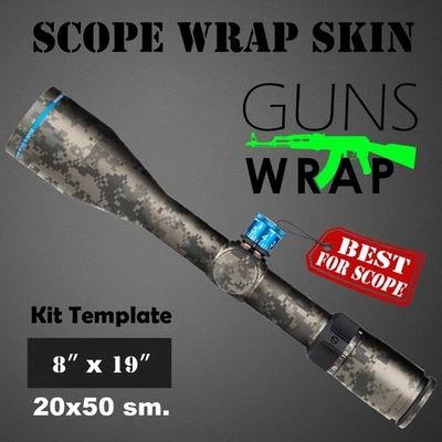 Camo Vinyl Sticker Guns Scope Decal Skin Wrap ACU - Image 1 of 3