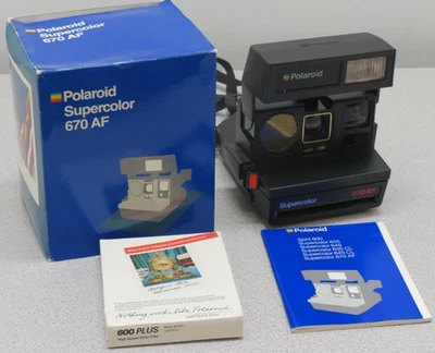 Polaroid Supercolor 670 AF with 600 Plus High Speed Film - Tested - Working - Image 1 of 4