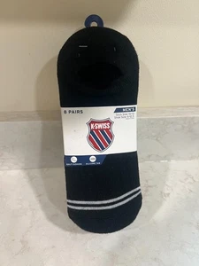 K-Swiss Men's 8 Pairs Half Cushion Silicone TAB Liner Socks Large  MSRP $30 NWT - Picture 1 of 6