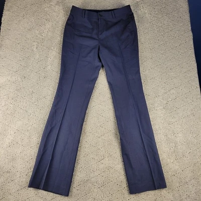 Lauren Ralph Lauren Pants Womens 4 Navy Blue Wool Blend Slacks Relaxed Mid Rise - Image 1 of 4