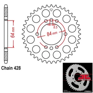 JT Sprockets Steel Rear Sprocket 428 Pitch 45 Tooth Honda CT90 (1969-1979) - Picture 1 of 2
