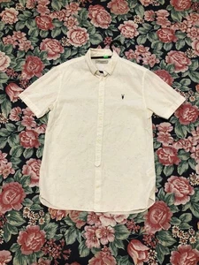 All Saints Mens Button up M WMNS Unisex Distressed Faded 90s Y2K Casual Unisex - Picture 1 of 11