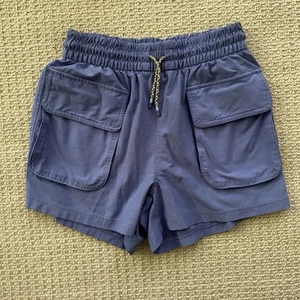 ATHLETA GIRL BACKPACKIN' CARGO 3" SHORT XL 14 purple camp shorts - Picture 1 of 4