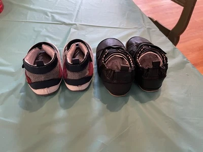 2 Pares ROBEEZ Cuero Zapatilla Mocasines/Suela Dolce Bebé Zapato Talla 12-18 Meses  Foto 1 de 4