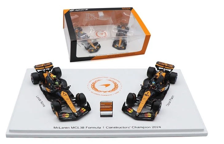 Spark Y418 McLaren MCL38 F1 Constructors World Champions 2024 Set - 1/64 Scale - Image 1 of 4