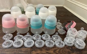 Nanobebe Bottles Anti-Colic flexy Silicone 5oz 9oz lot of 12 with nipples - Picture 1 of 7